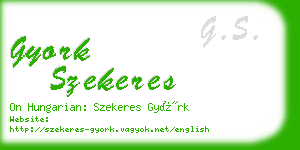 gyork szekeres business card